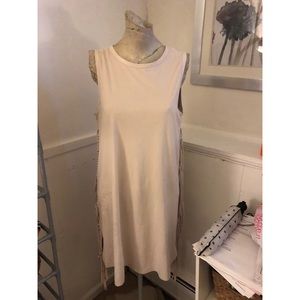 Cream suede fringe dress